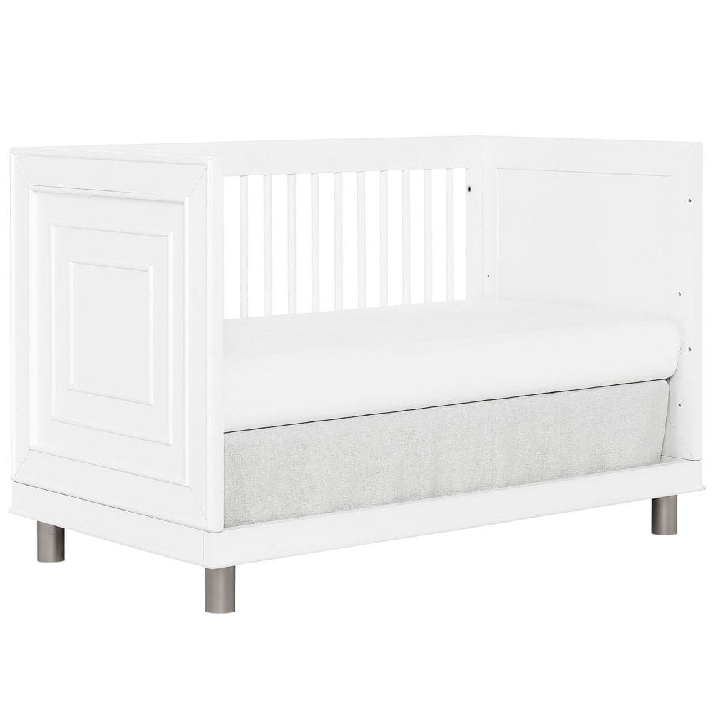 Evolur Loft Art Deco 3-in-1 Convertible Crib in White - Cribs & Baby Beds - Evolur