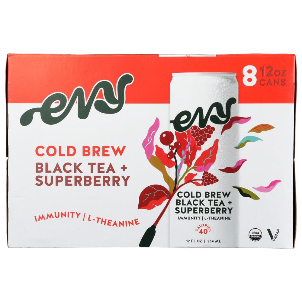 EVY TEA: Cold Brew Black Tea and Superberry Immunity 8 Count 96 fo - Grocery > Beverages > Coffee Tea & Hot Cocoa - EVY TEA