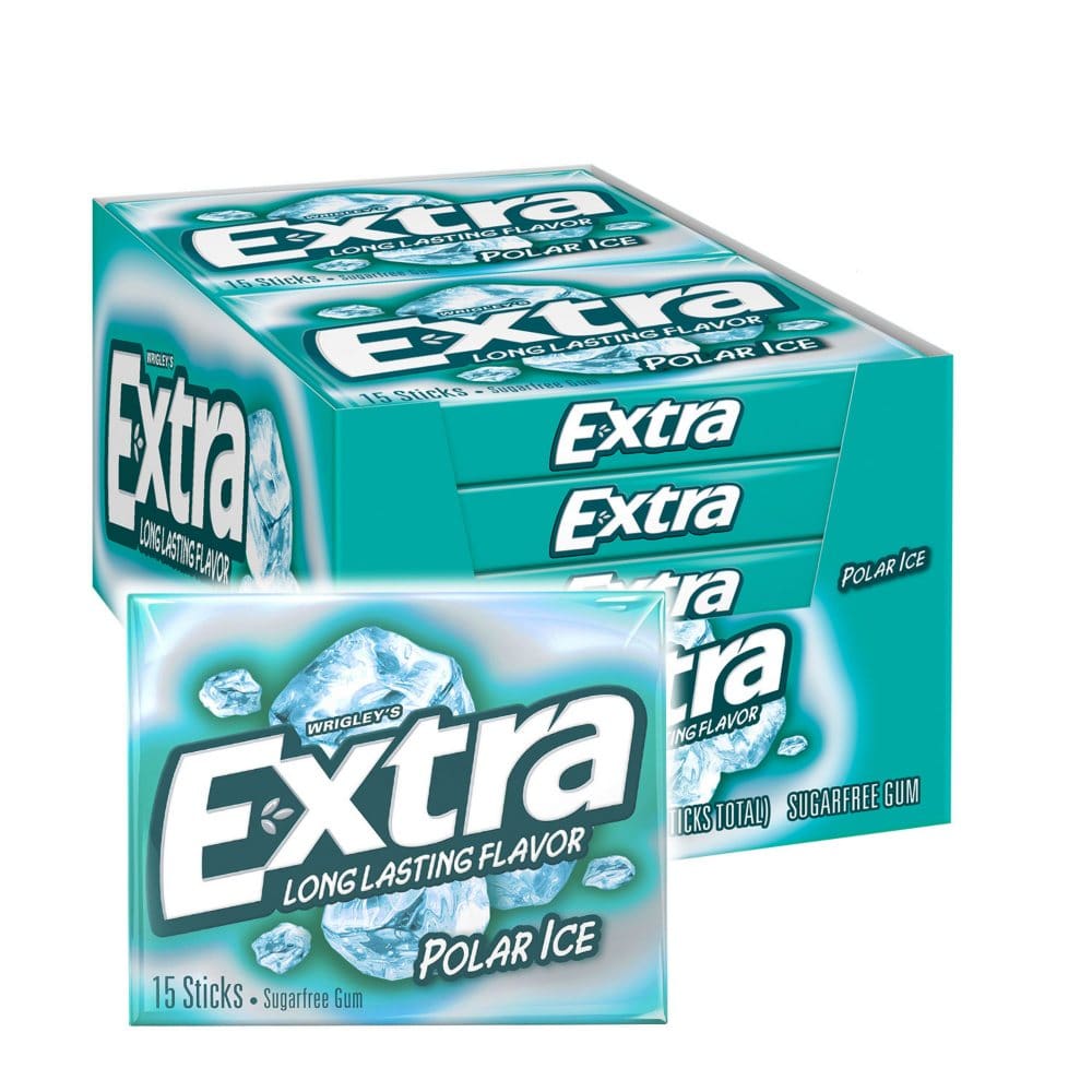 Extra Polar Ice Sugar Free Chewing Gum Bulk Pack (15 ct. 10 pk.) - Bulk Candy - Extra