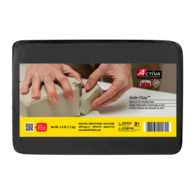 Air Drying Clay 3.3Lb Black (Pack of 3)
