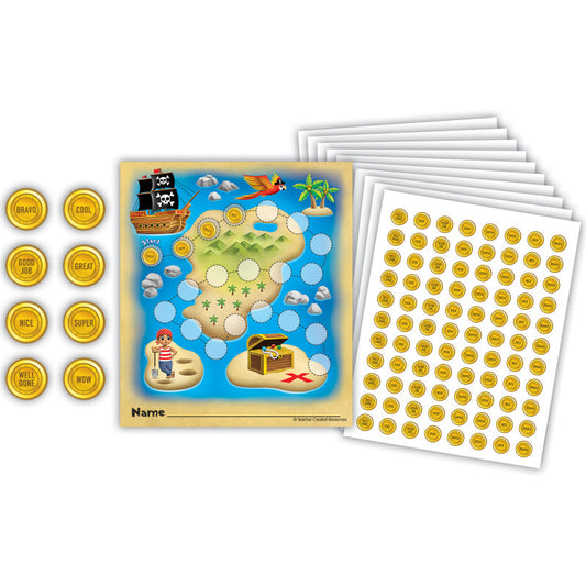Treasure Hunt Reward Trackers With Stickers (Pack of 10)