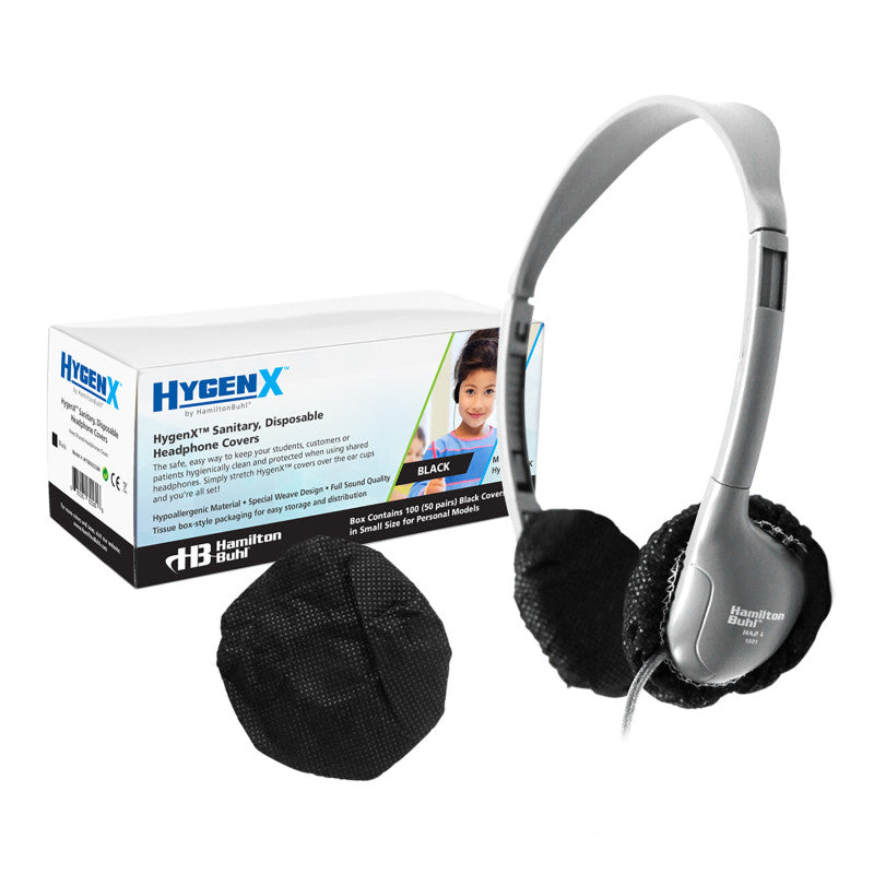 Black Disposable Headphone Covers For 2.5In (Pack of 2)