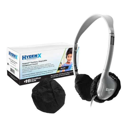 Black Disposable Headphone Covers For 2.5In (Pack of 2)