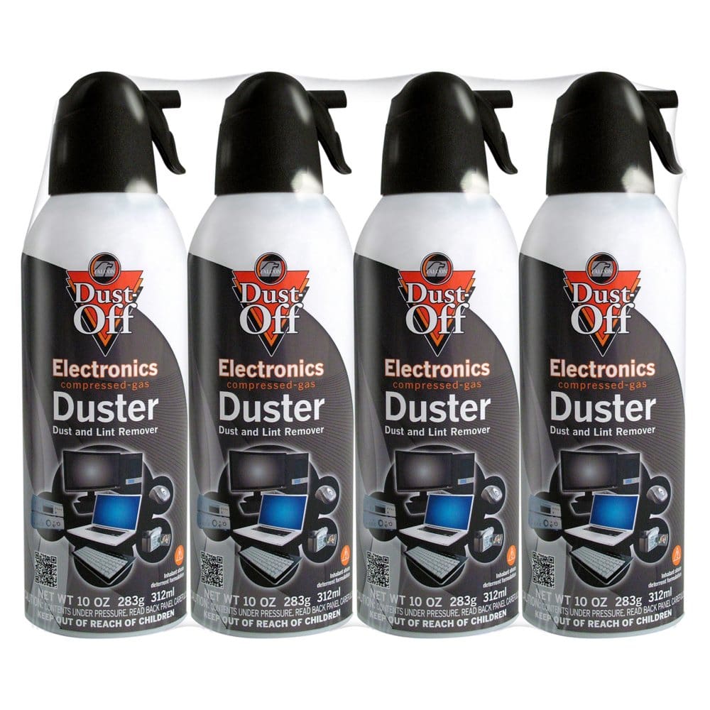 Falcon Dust-Off Compressed Gas Duster (10oz. 4 Pack) (Pack of 2) - Cleaning Supplies - Falcon