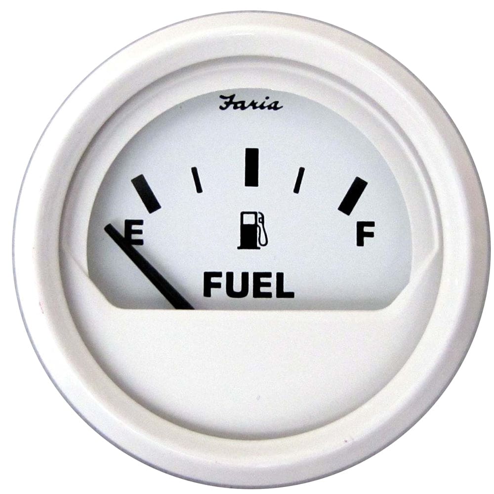 Faria Dress White 2 Fuel Level Gauge (Metric) - Boat Outfitting | Gauges - Faria Beede Instruments