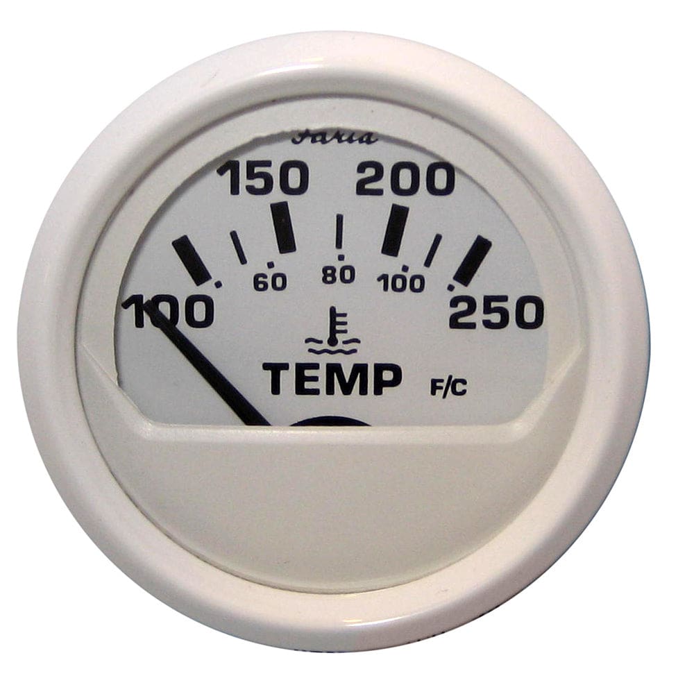 Faria Dress White 2 Water Temperature Guage (100-250°F) - Marine Navigation & Instruments | Gauges,Boat Outfitting | Gauges - Faria Beede