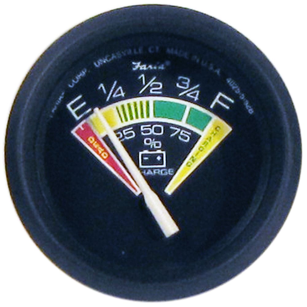 Faria Euro Black 2 Battery Condition Indicator (E to F) - Marine Navigation & Instruments | Gauges,Boat Outfitting | Gauges - Faria Beede