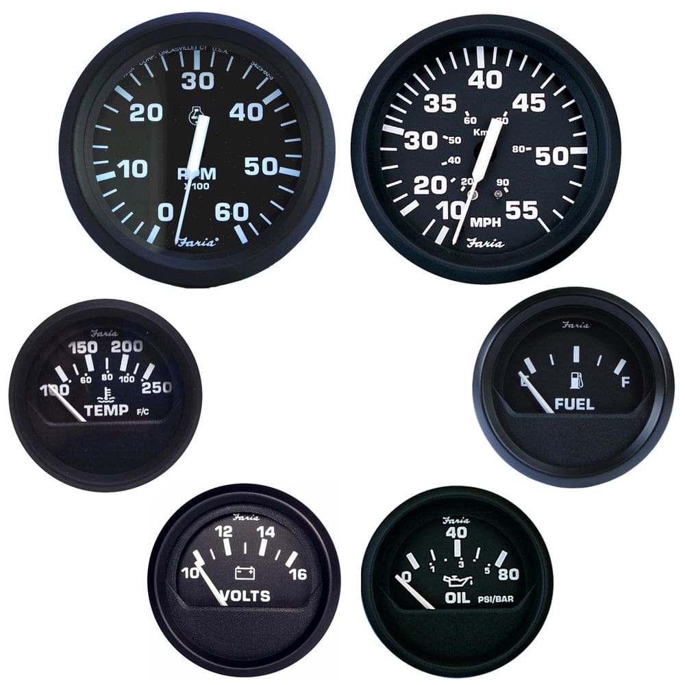 Faria Euro Black Boxed Set - Inboard Motors | ShelHealth