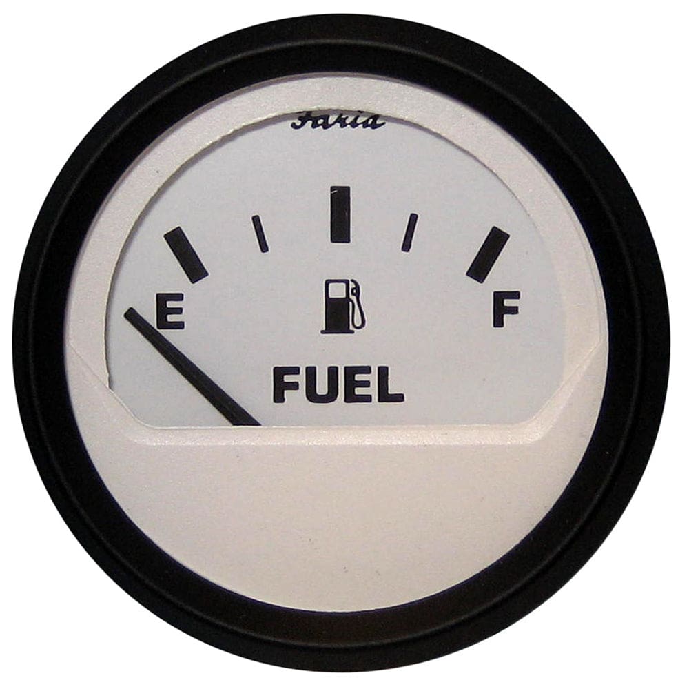 Faria Euro White 2 Fuel Level Gauge (E-1/ 2-F) - Marine Navigation & Instruments | Gauges,Boat Outfitting | Gauges - Faria Beede Instruments