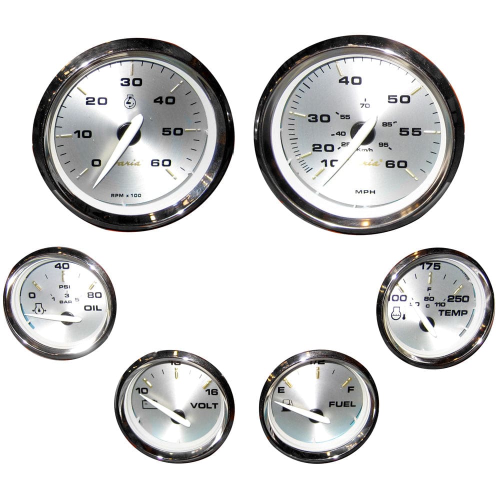 Faria Kronos Boxed Set of 6 Gauges f/ Inboard Motors - Marine Navigation & Instruments | Gauges,Boat Outfitting | Gauges - Faria Beede