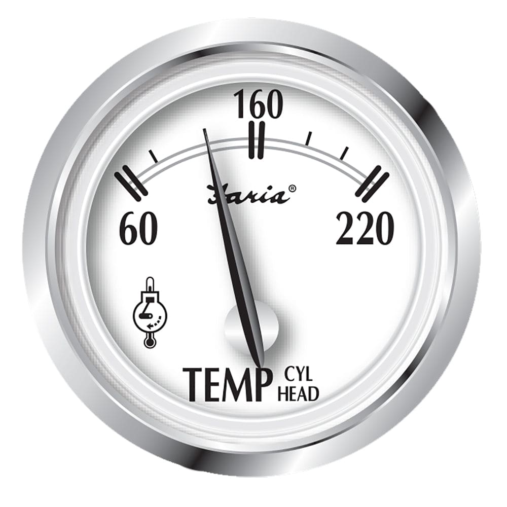 Faria Newport SS 2 Cylinder Head Temperature Gauge w/ Sender - 60° to 220° F - Marine Navigation & Instruments | Gauges,Boat Outfitting |