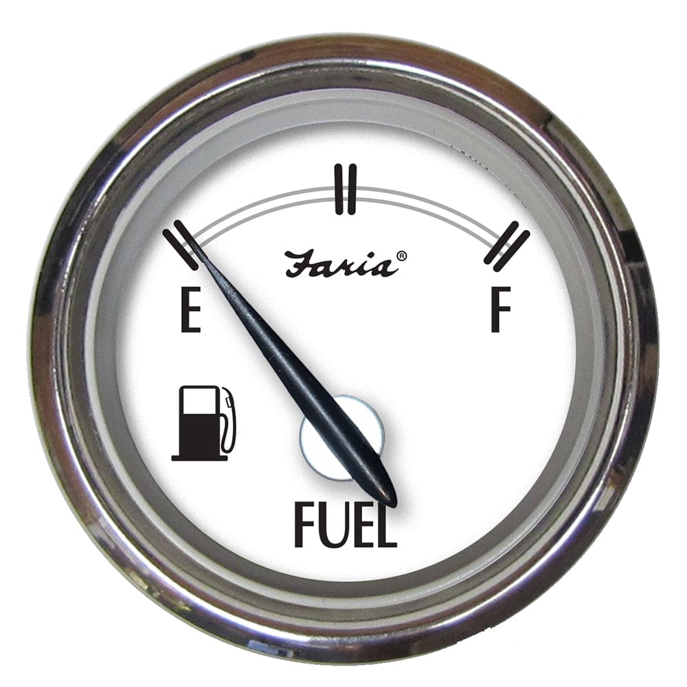 Faria Newport SS 2 Fuel Level Gauge - E-1/ 2-F - Marine Navigation & Instruments | Gauges,Boat Outfitting | Gauges - Faria Beede Instruments