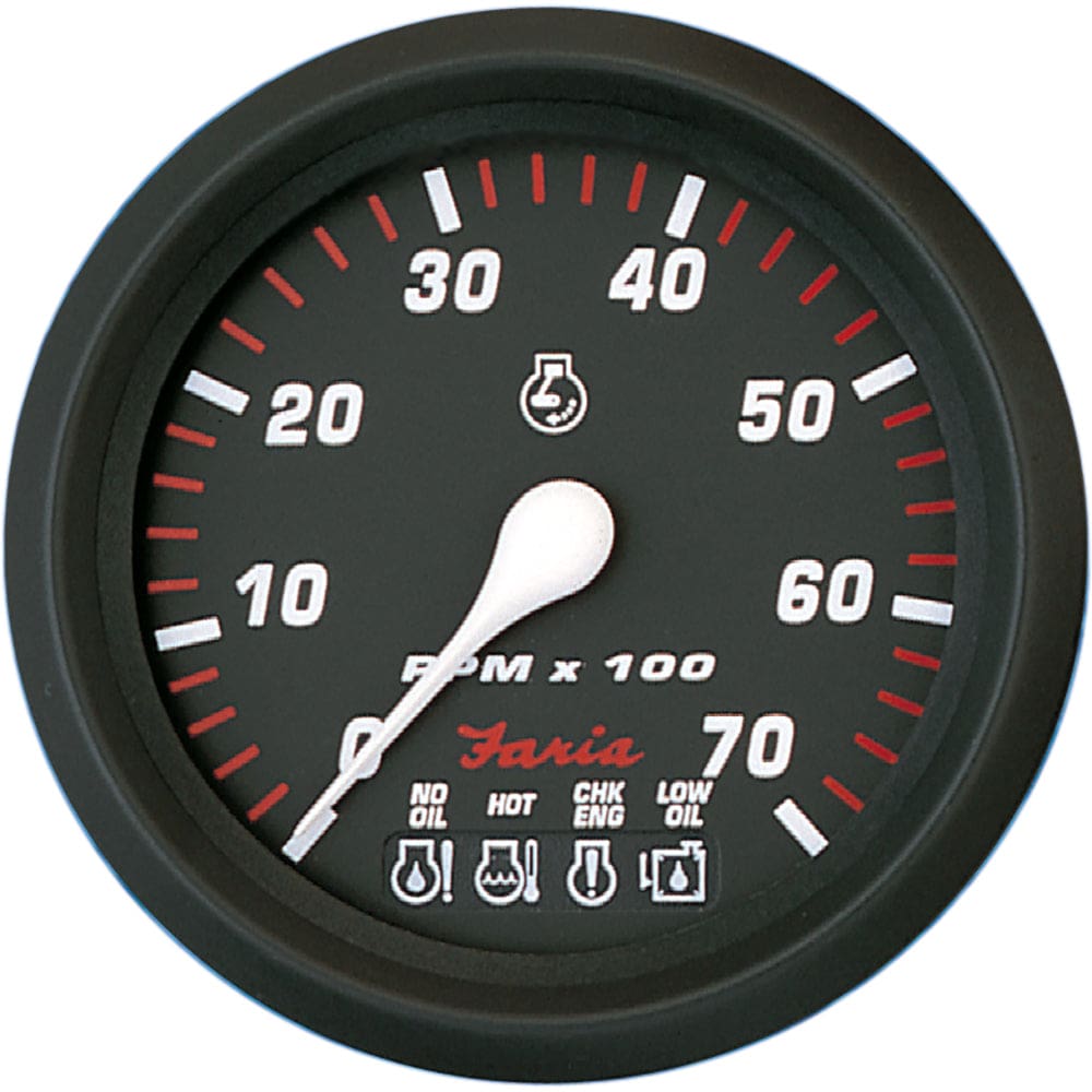 Faria Professional Red 4 Tachometer - 7,000 RPM w/ System Check - Marine Navigation & Instruments | Gauges,Boat Outfitting | Gauges - Faria