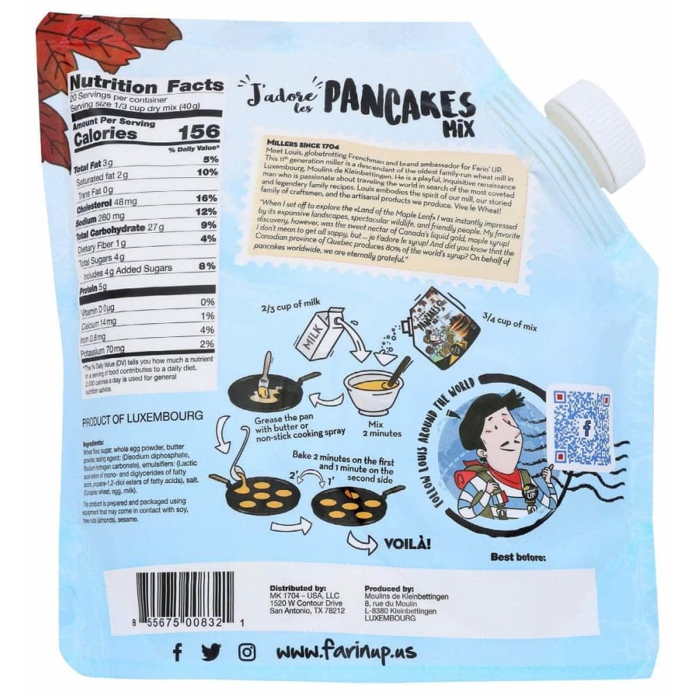 FARINUP Farinup Jadore Les Pancake Mix, 21.16 Oz