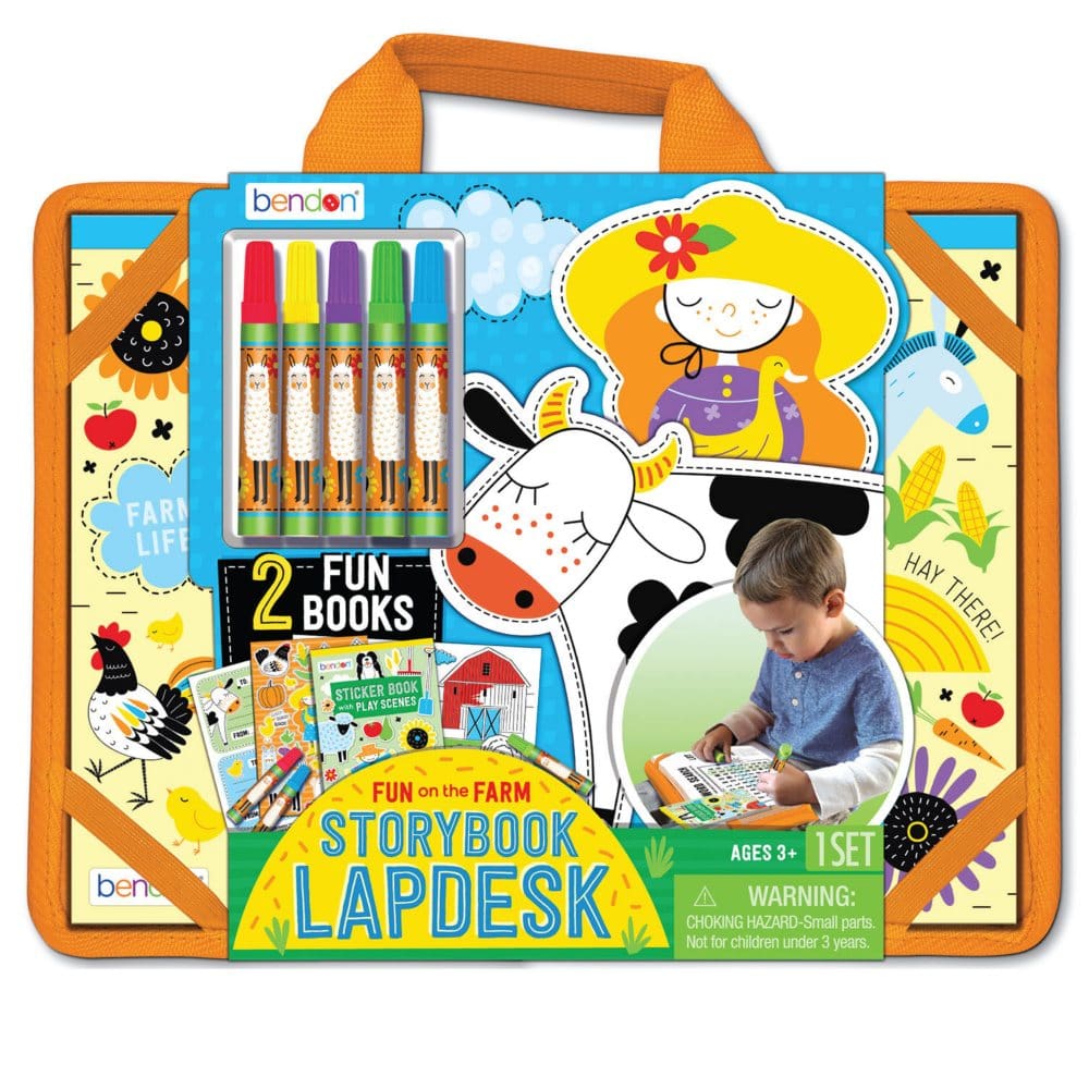 Farm Friends Storybook and Coloring Lapdesk - Kids Books - Farm