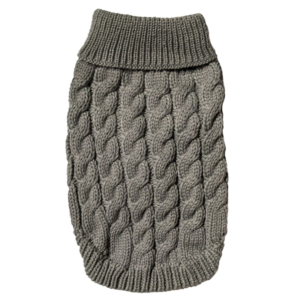 Fashion Pet Cosmo Chunky Cable Sweater Gray Extra Small - Pet Supplies - Fashion Pet