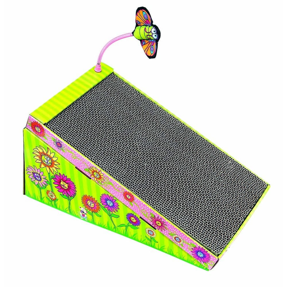 FAT CAT Big Mama’s Scratch ’N Play Ramp Scratching Ramp Multi-Color 1ea/One Size - Pet Supplies - FAT