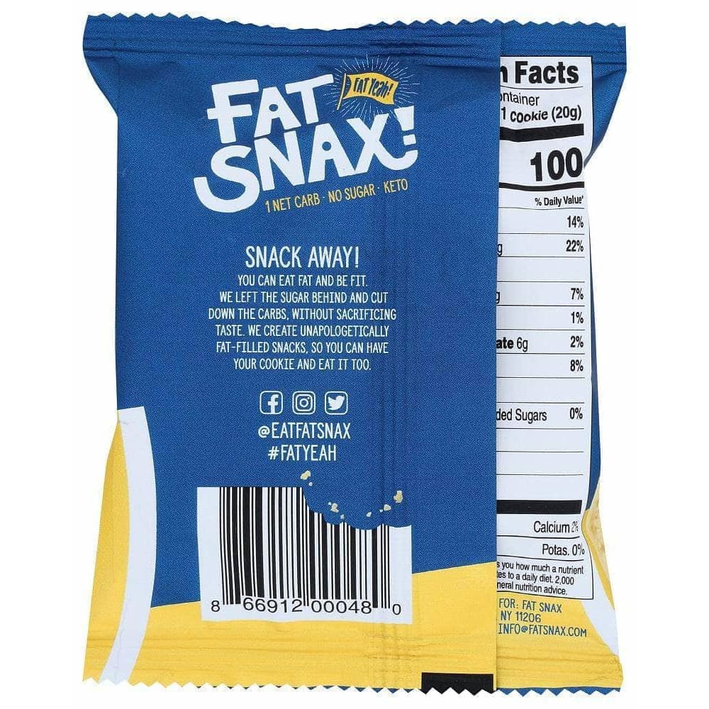 Fat Snax Fat Snax Lemony Lemon Cookies, 1.40 oz