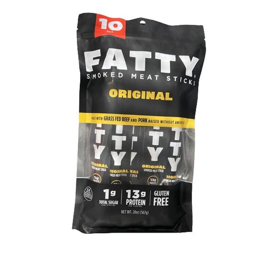 Fatty Smoked Meat Sticks Original 20 oz. (10 sticks) - Fatty Smoked