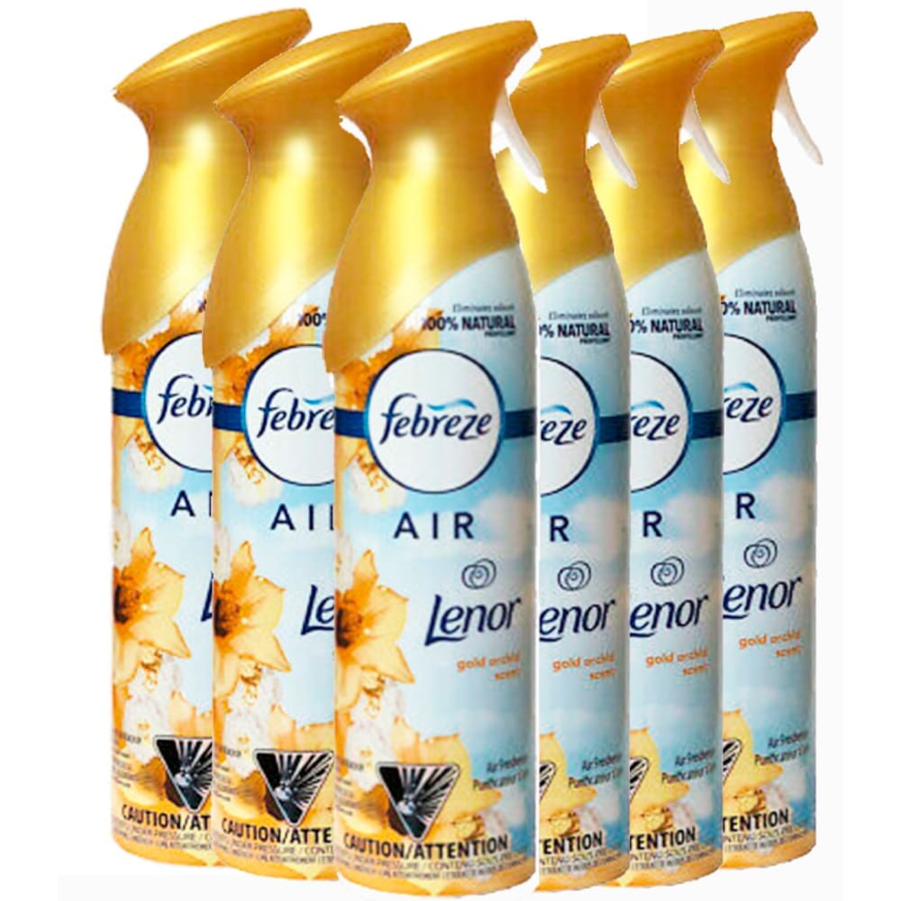 Febreze Air Mist Freshener Spray Gold Orchid -300 ml / 10.14 oz - 6 Pack - Air Mist - febreze