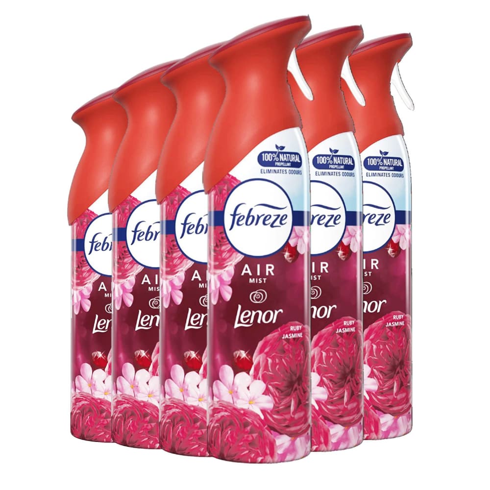 Febreze Air Mist Freshener Spray Ruby Jasmine - 300 ml / 10.14 oz - 6 Pack - Air Mist - febreze