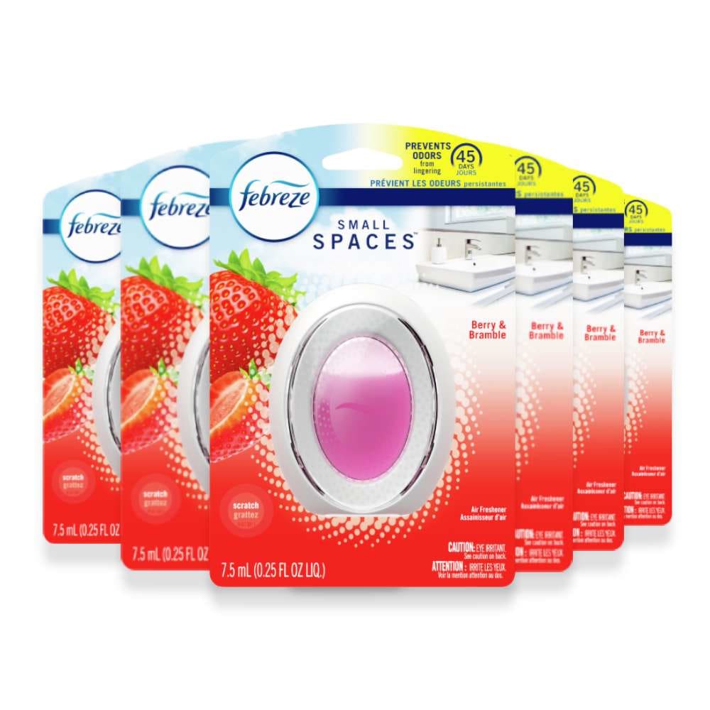 Febreze Small Spaces Air Freshener Berry & Bramble 0.25 fl oz- 6 Pack - Air Freshener - febreze