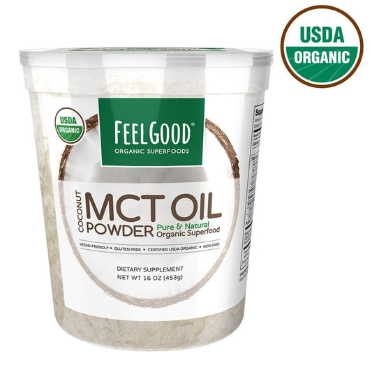 Feel Good USDA Organic MCT Oil Powder 16 Ounces - All Vitamins & Supplements - Feel Good Organic