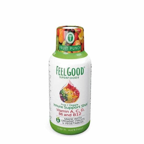 FEELGOOD ORGANIC SUPERFOODS Health > Vitamins & Supplements FEELGOOD ORGANIC SUPERFOODS: Immune Support Shot Fruit Punch, 1.93 fo