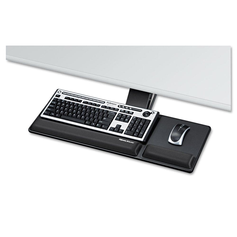 Fellowes - Designer Suites Compact Keyboard Tray 19w x 9-1/2d - Black - Essendant Back to School - Fellowes