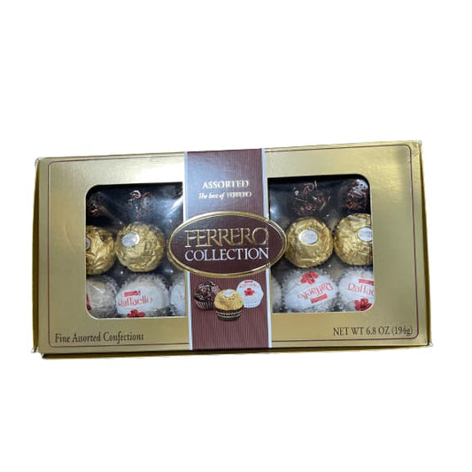 Ferrero Collection Ferrero Rocher Collection, Fine Hazelnut Milk Chocolates, 18 Count, Gift Box, Assorted Coconut Candy and Chocolates, 6.8 oz