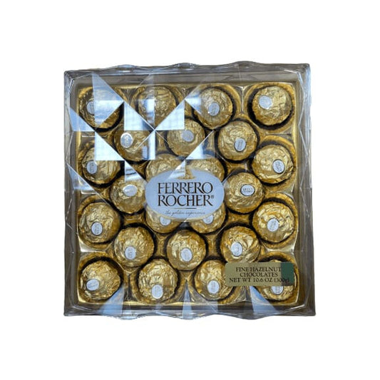 Ferrero Rocher Ferrero Rocher Fine Hazelnut Milk Chocolate, 24 Count, Chocolate Candy Gift Box, 10.5 oz