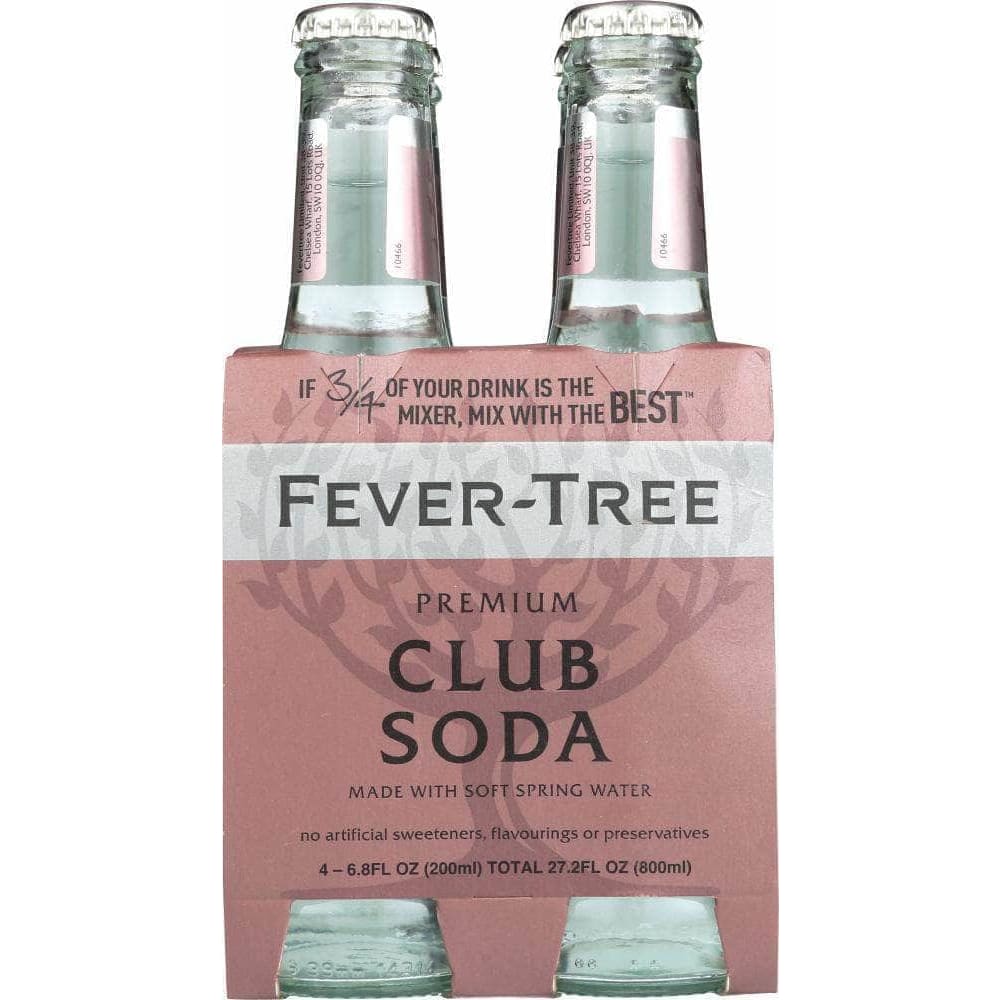 Fever-Tree Fever-Tree Club Soda Bottle 4x6.8 oz Bottles, 27.2 Oz