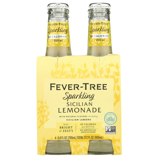 FEVER TREE: Sparkling Sicilian Lemonade 4pk 27.2 fo (Pack of 4) - Grocery > Beverages > Sodas - FEVER TREE