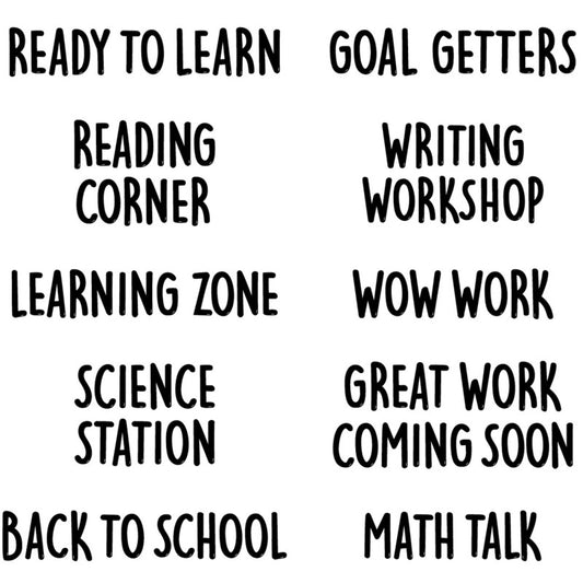 School Time Punch-Out Phrases (Pack of 3)