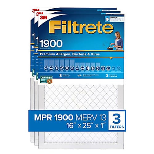 Filtrete 16 x 25 x 1 Ultimate Allergen Reduction Filters 3 pk. - Home/Appliances/Cooling & Heating/Air Filtration & Purification/ - Filtrete