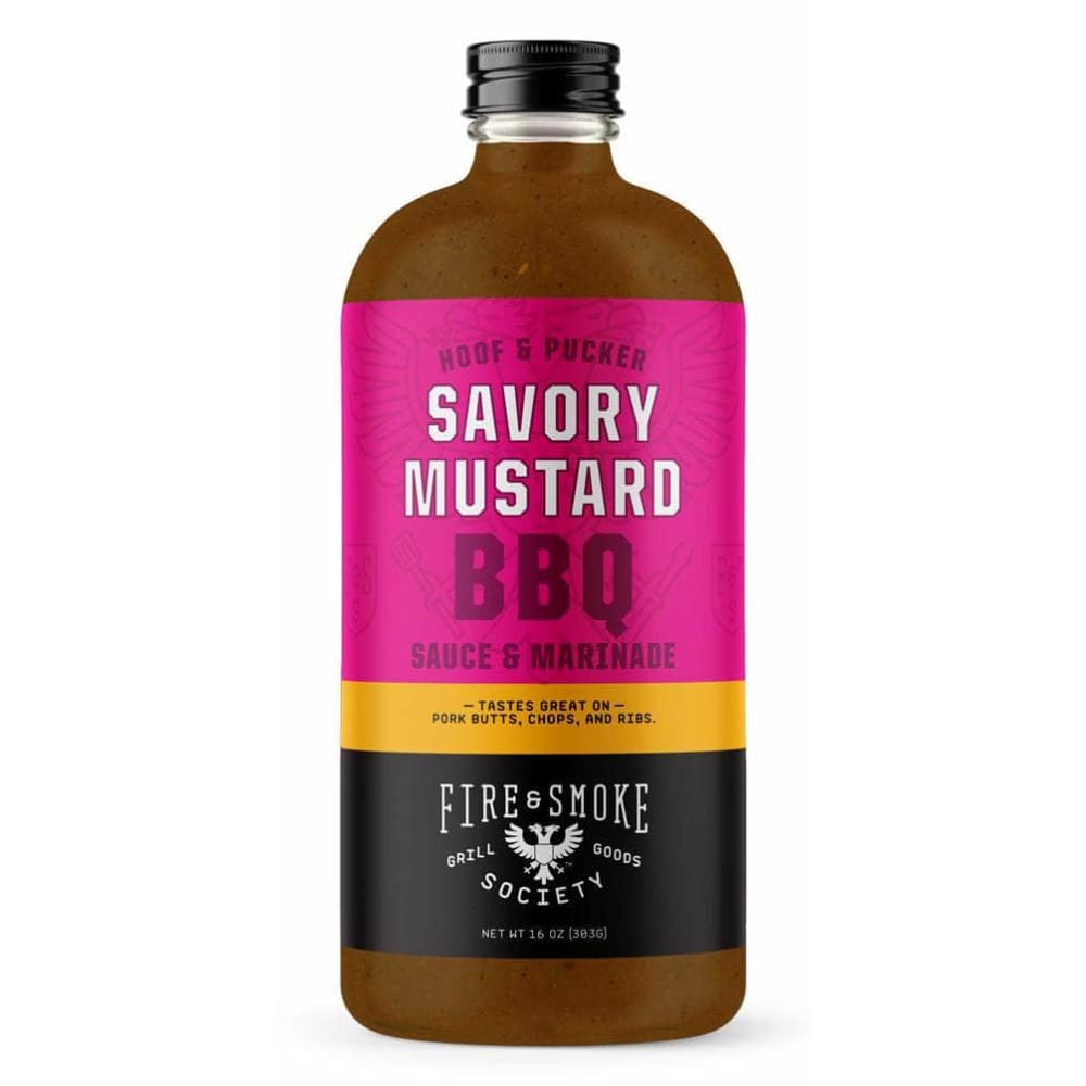FIRE AND SMOKE Fire And Smoke Sauce Sweet Mustard, 16 Oz