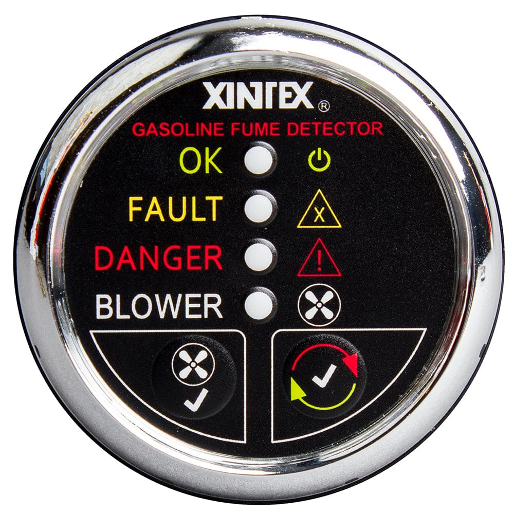 Fireboy-Xintex Gasoline Fume Detector w/ Blower Control - Chrome Bezel - 12V - Automotive/RV | Fume Detectors,Marine Safety | Fume Detectors