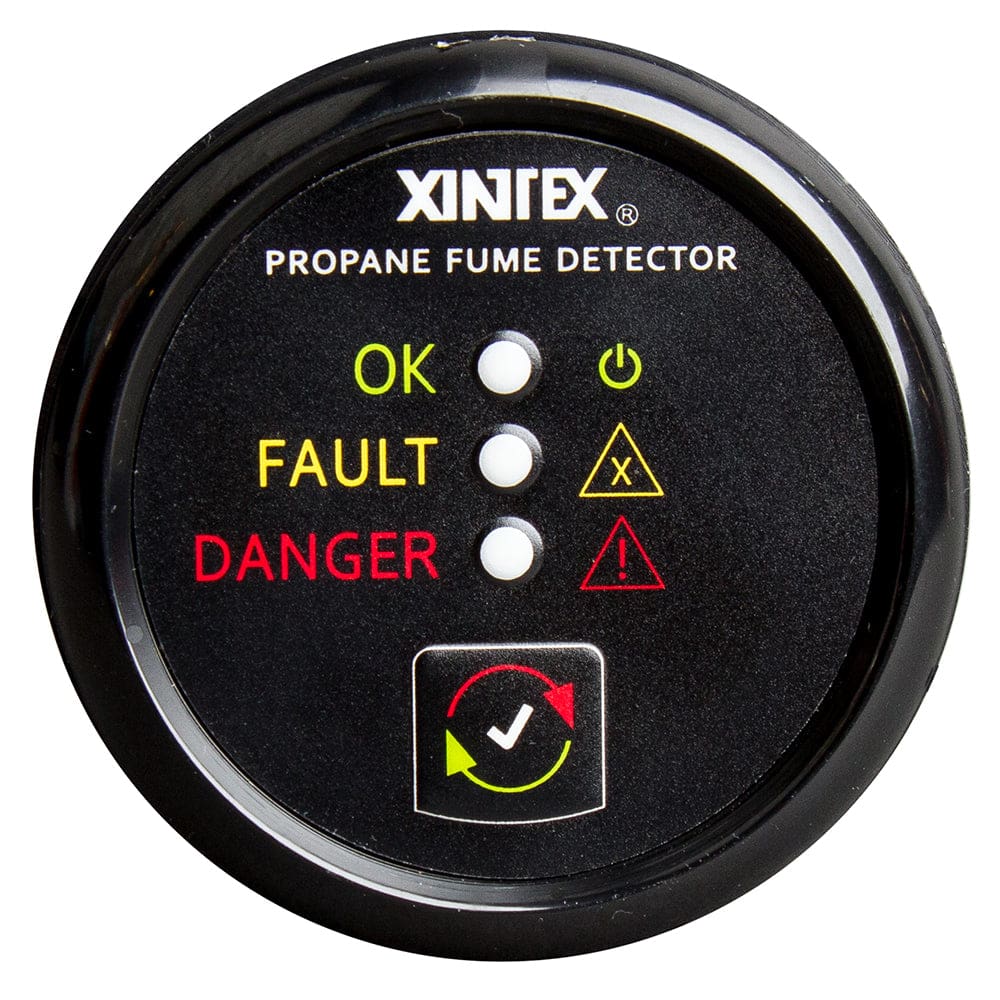 Fireboy-Xintex Propane Fume Detector w/ Plastic Sensor - No Solenoid Valve - Black Bezel Display - Marine Safety | Fume Detectors -