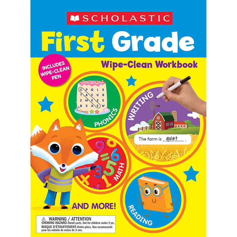 First Grade Wipe Clean Workbook (Pack of 6) - Cross-Curriculum Resources - Scholastic Teaching Resources