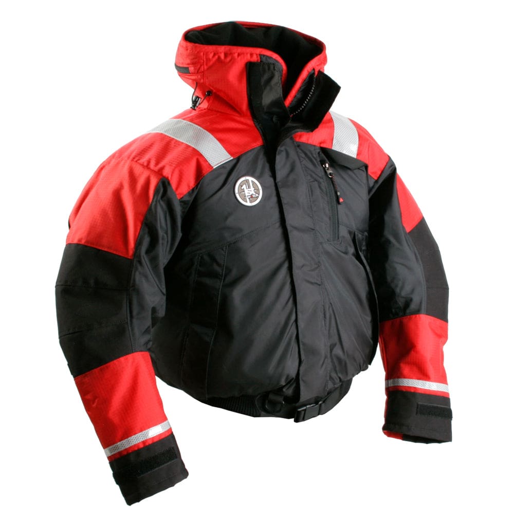 First Watch AB-1100 Flotation Bomber Jacket - Red/ Black - Small - Marine Safety | Flotation Coats/Pants - First Watch