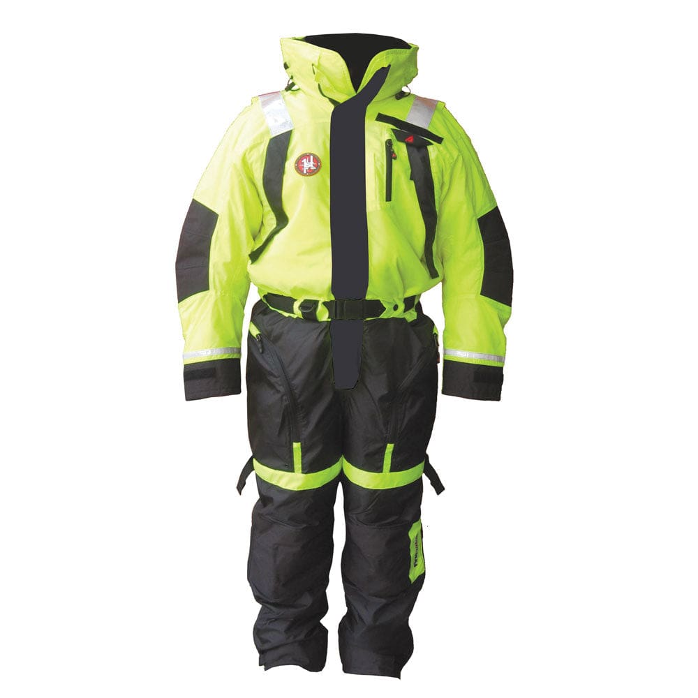 First Watch AS-1100 Flotation Suit - Hi-Vis Yellow - Large - Marine Safety | Immersion/Dry/Work Suits - First Watch