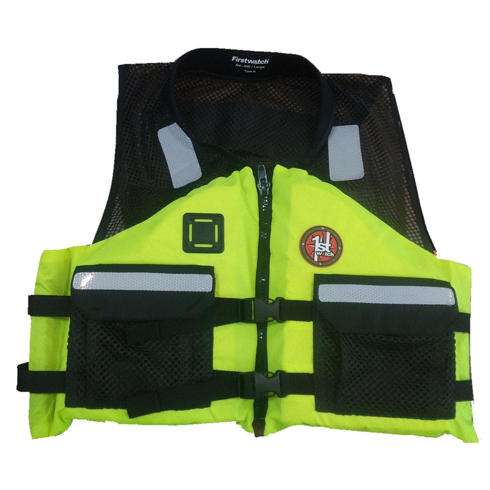 First Watch AV-5001 Crew Vest - Hi-Vis Yellow - Large to XL - Marine Safety | Personal Flotation Devices - First Watch