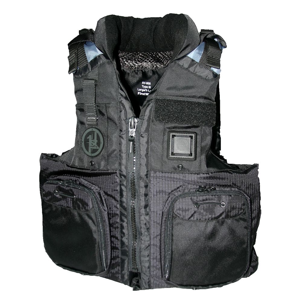 First Watch AV-800 Four Pocket Flotation Vest - Black - Large to XL - Marine Safety | Personal Flotation Devices - First Watch