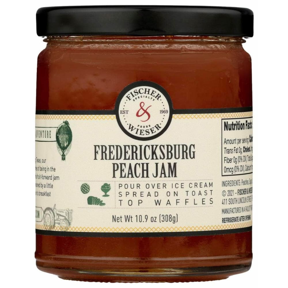 FISCHER & WIESER Grocery > Pantry > Jams & Jellies FISCHER & WIESER: Fredericksburg Peach Jam, 10.9 oz