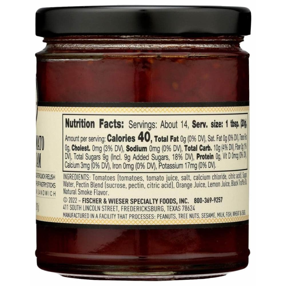 FISCHER & WIESER Grocery > Pantry > Jams & Jellies FISCHER & WIESER: Smoked Tomato Truffle Jam, 10.9 oz