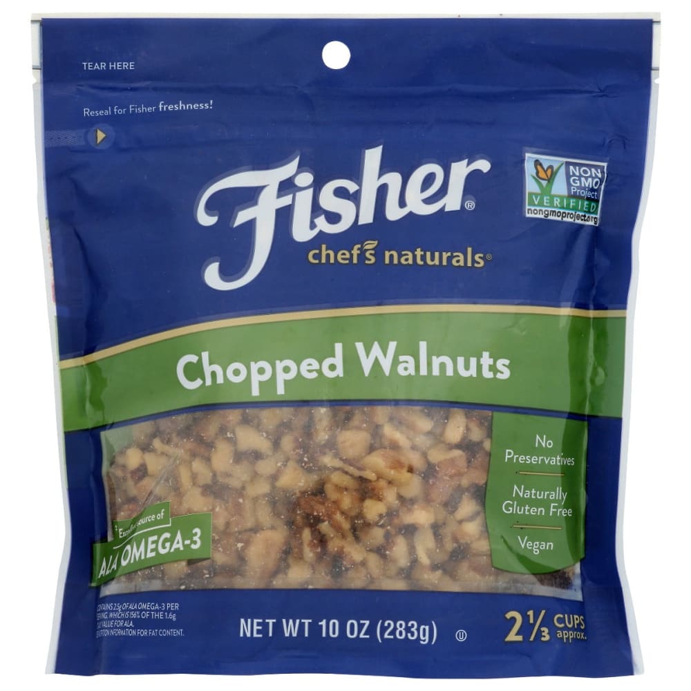 FISHER: Chopped Walnuts 10 oz (Pack of 4) - Snacks > Nuts - FISHER