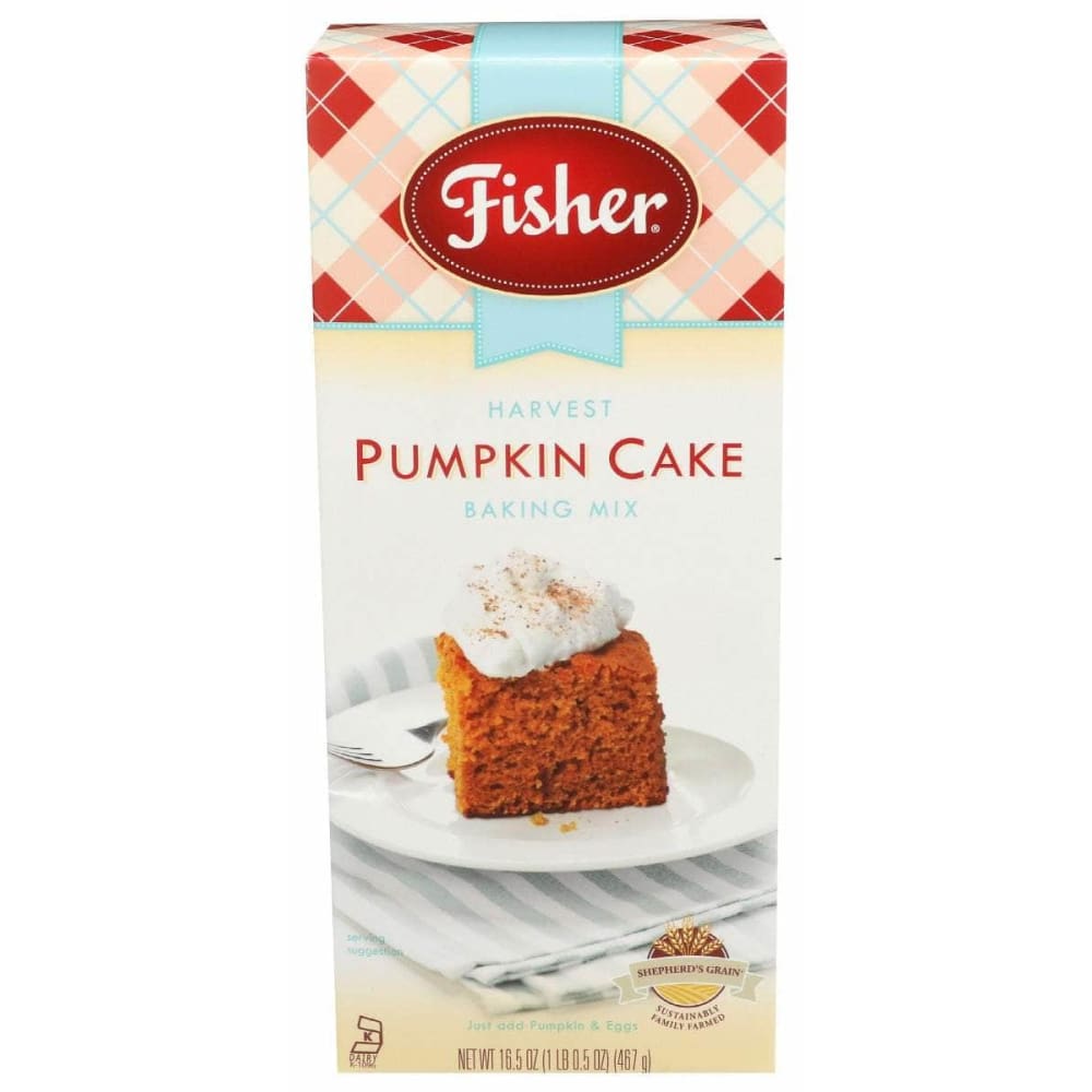 FISHER Grocery > Cooking & Baking > Baking Ingredients FISHER: Harvest Pumpkin Cake Mix, 16.5 oz