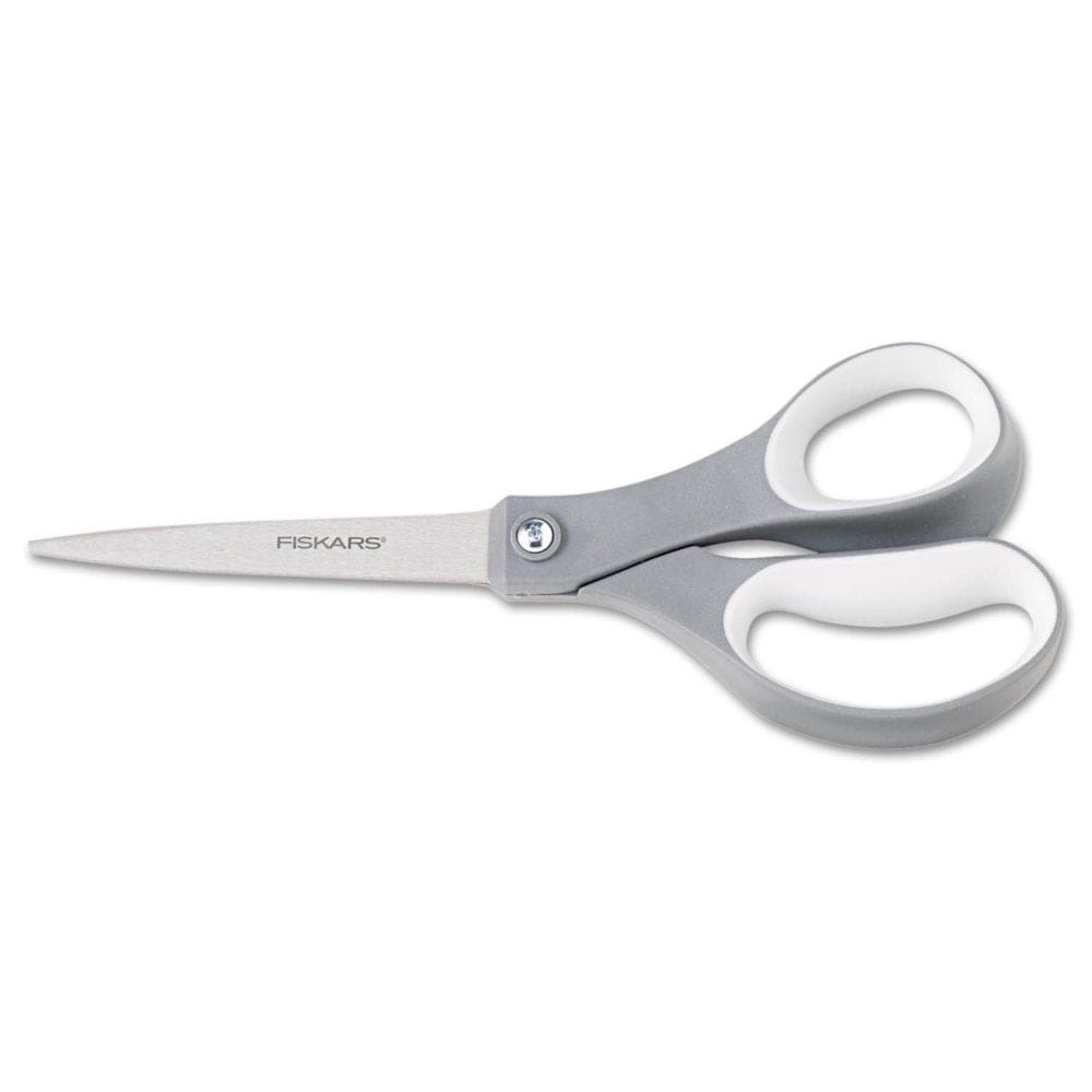 Fiskars Softgrip Scissors - 8 Length - Straight - Stainless Steel (Pack of 2) - Desk Accessories & Office Supplies - Fiskars