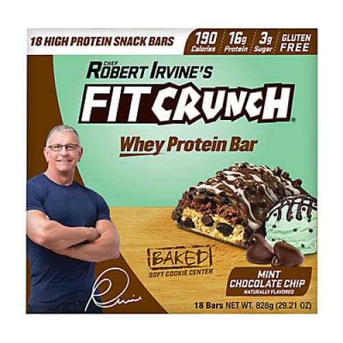 Fit Crunch Mint Chocolate Chip Snack Size 18 ct. - Home/Grocery/Specialty Shops/Better For You Foods/ - ShelHealth