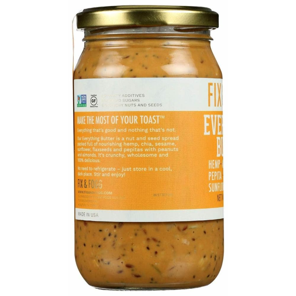 FIX & FOGG Grocery > Dairy, Dairy Substitutes and Eggs > Butters > Nut & Seed Butter Other FIX & FOGG: Everything Butter, 13.2 oz